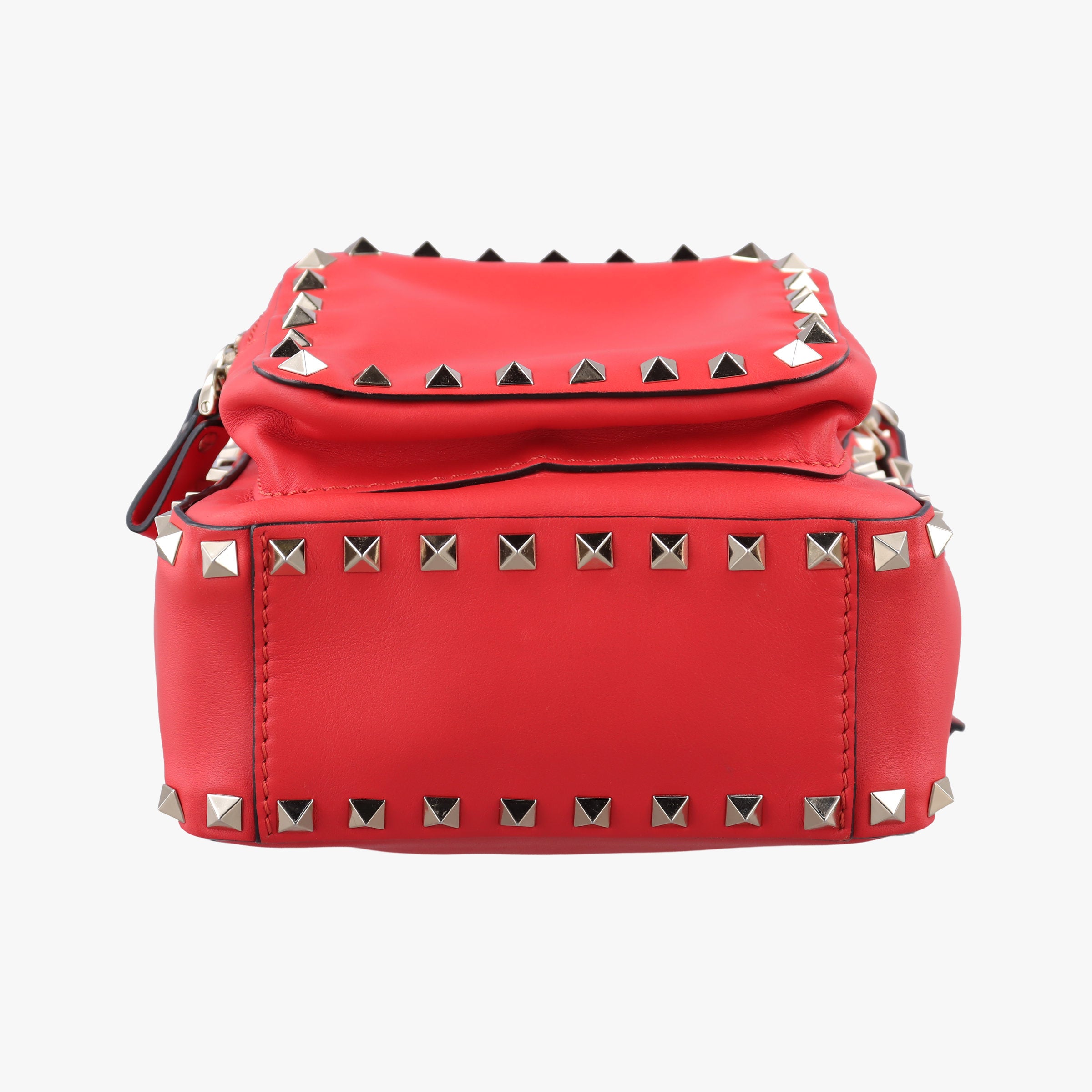 Pre-owned Valentino Rockstud Red Leather  backpack/rucksack | stylenewstar