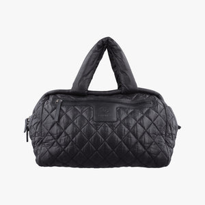 Pre-owned Chanel Cococoon Quilting Black Nylon×Leather A47107 handbag | stylenewstar