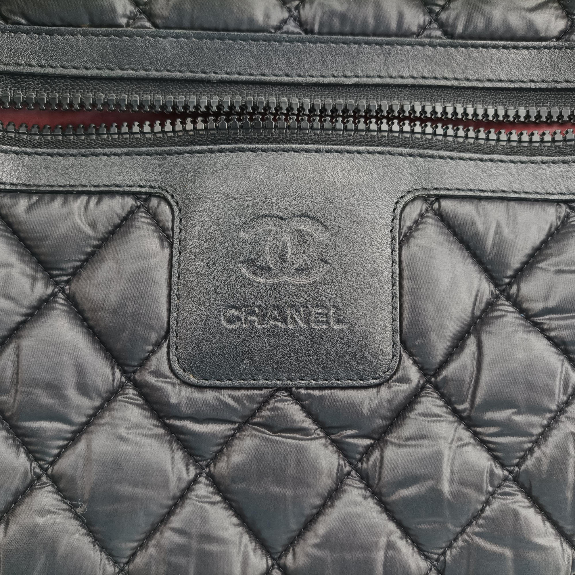 Pre-owned Chanel Cococoon Quilting Black Nylon×Leather A47107 handbag | stylenewstar