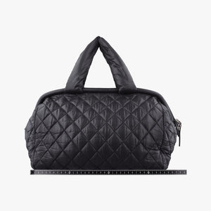 Pre-owned Chanel Cococoon Quilting Black Nylon×Leather A47107 handbag | stylenewstar