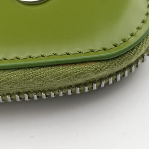 Pre-owned Prada Triangle Logo Plate Green SAFFIANO Leather 1NR015 shoulderbag | stylenewstar