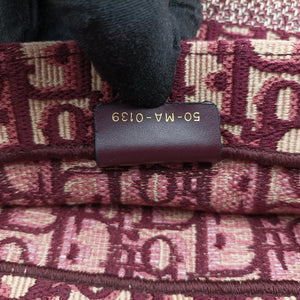 Secondhand Christian Dior Book Tote Red Jacquard  handbag | stylenewstar
