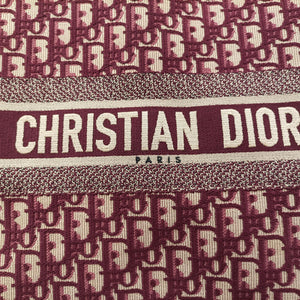 Secondhand Christian Dior Book Tote Red Jacquard  handbag | stylenewstar