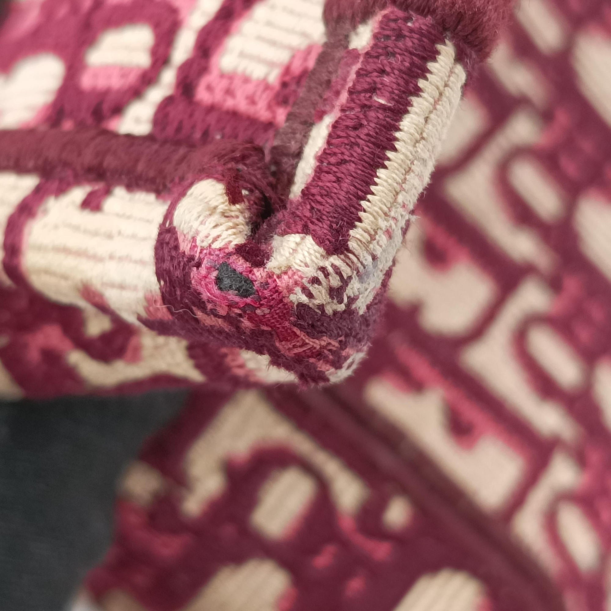 Secondhand Christian Dior Book Tote Red Jacquard  handbag | stylenewstar