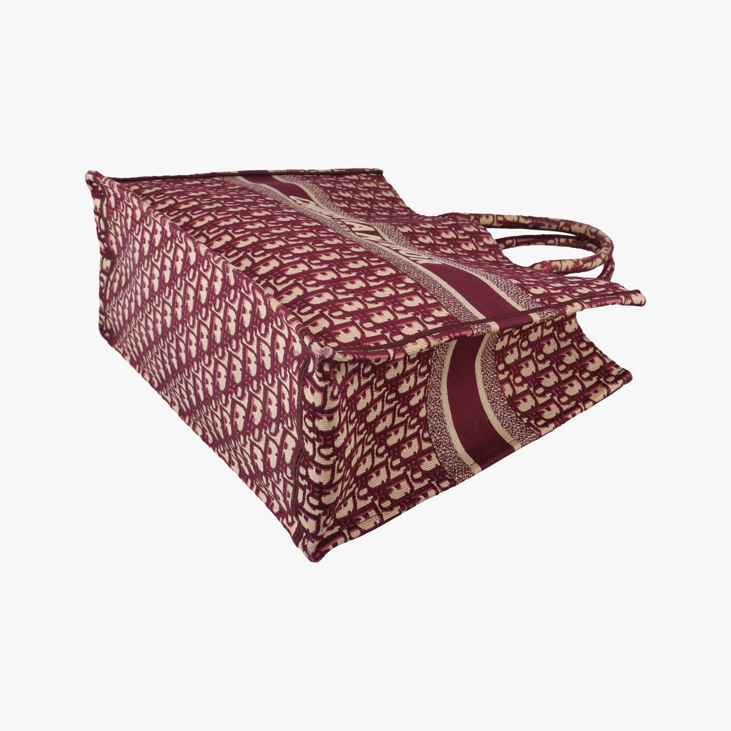 Secondhand Christian Dior Book Tote Red Jacquard  handbag | stylenewstar