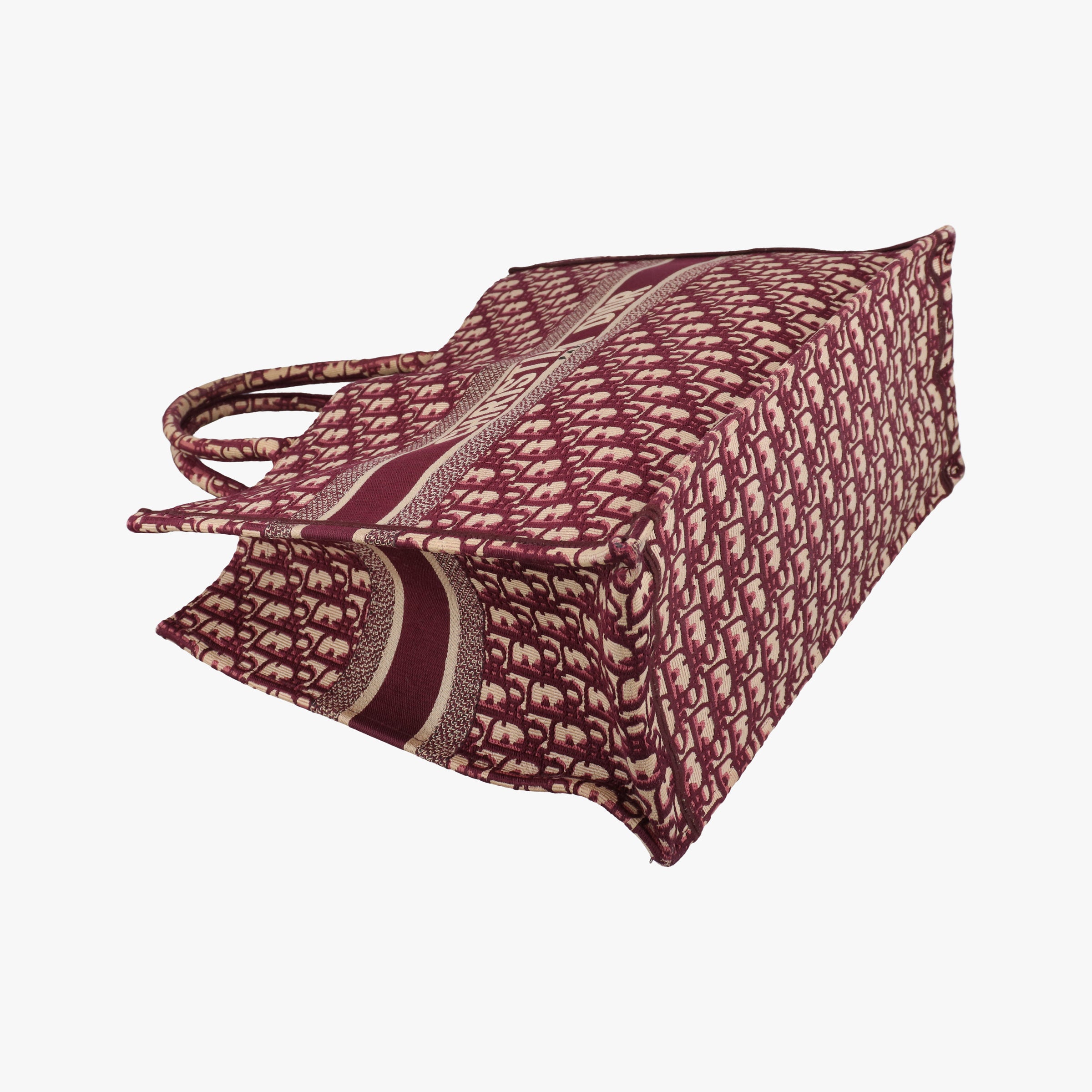 Secondhand Christian Dior Book Tote Red Jacquard  handbag | stylenewstar