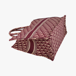 Secondhand Christian Dior Book Tote Red Jacquard  handbag | stylenewstar