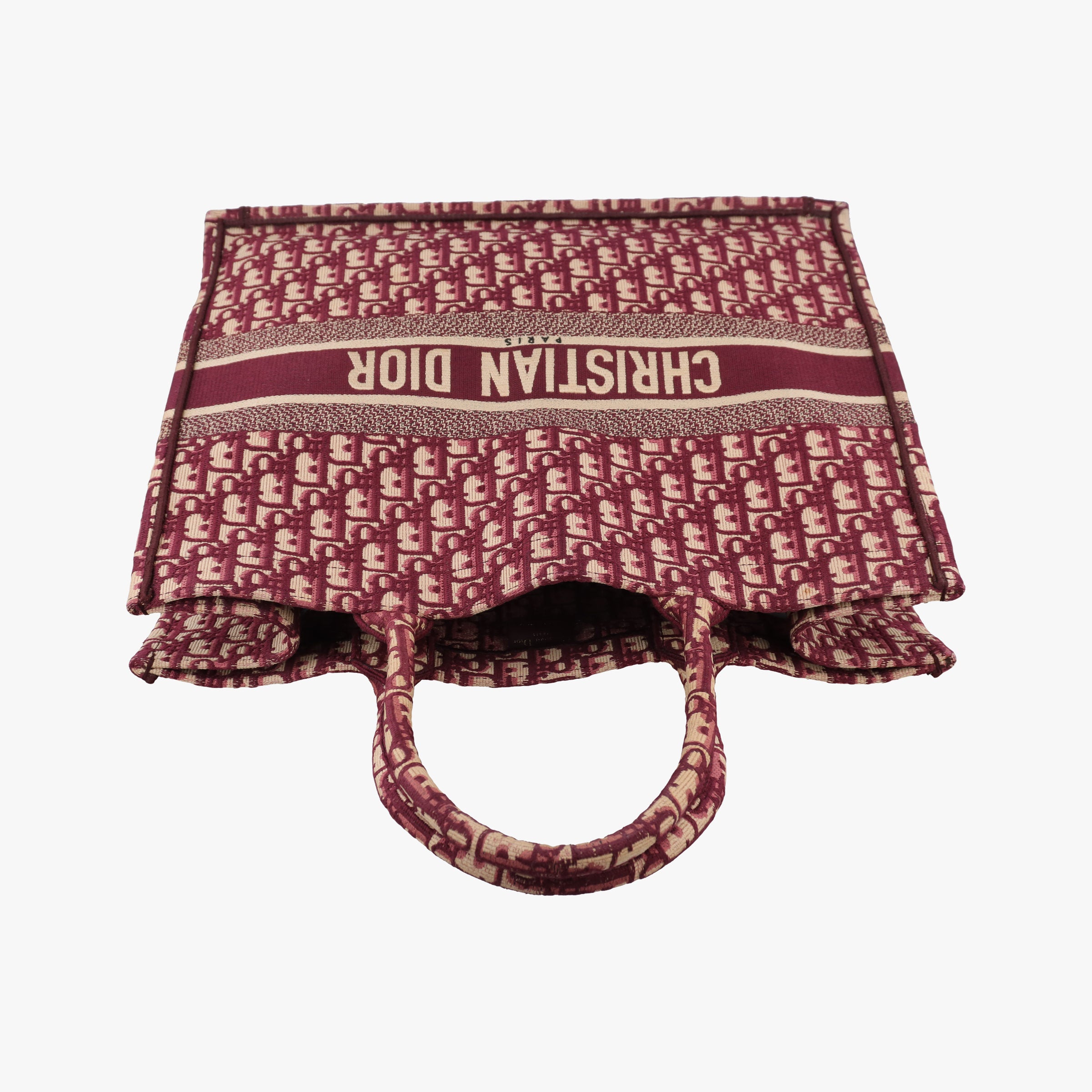 Secondhand Christian Dior Book Tote Red Jacquard  handbag | stylenewstar