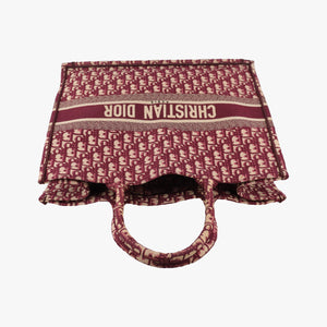 Secondhand Christian Dior Book Tote Red Jacquard  handbag | stylenewstar