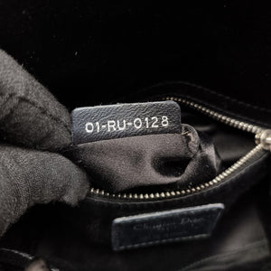 Pre-owned Christian Dior Lady Dior Black Silk  shoulderbag | stylenewstar