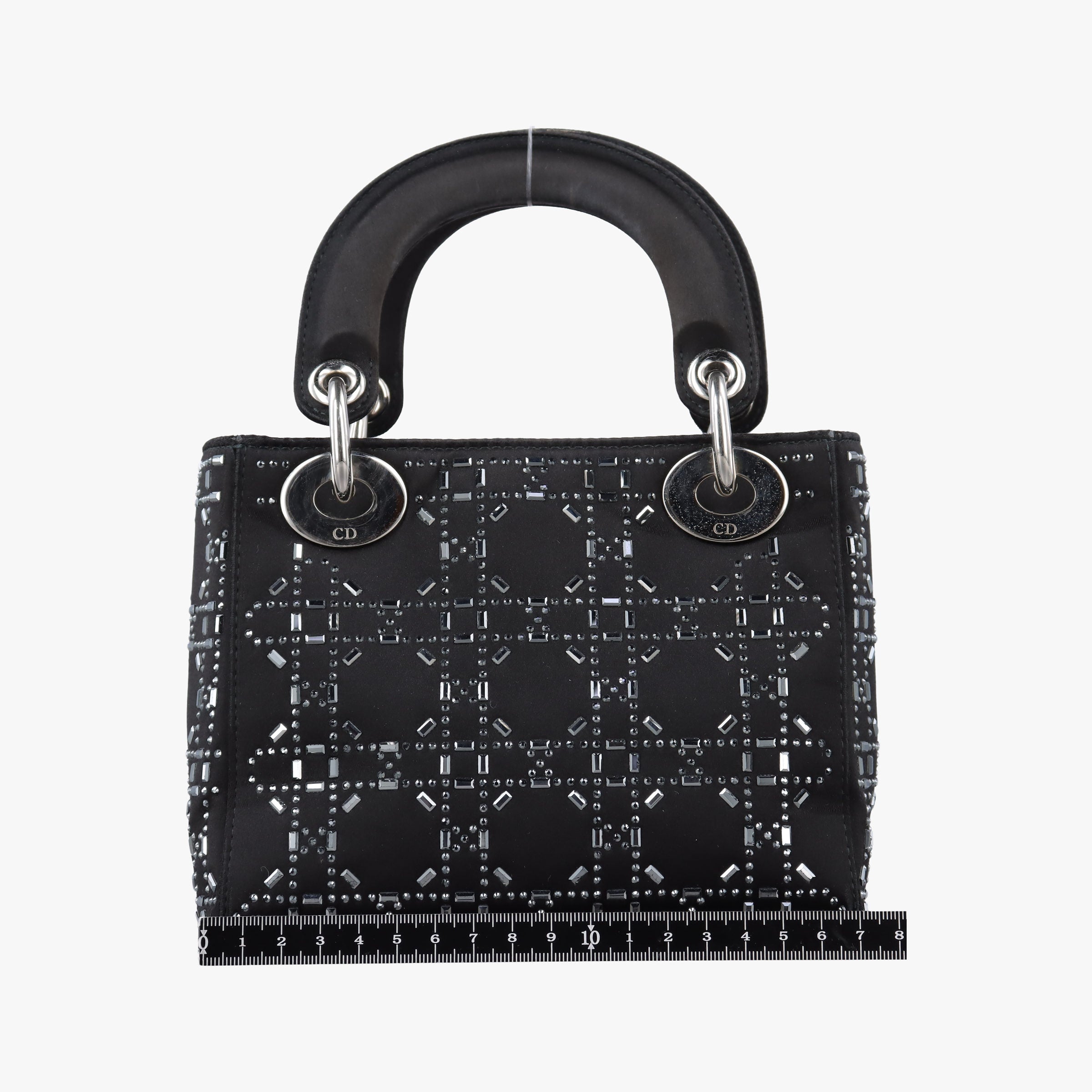 Pre-owned Christian Dior Lady Dior Black Silk  shoulderbag | stylenewstar