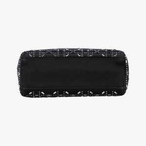 Pre-owned Christian Dior Lady Dior Black Silk  shoulderbag | stylenewstar