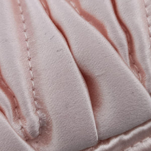 Pre-owned Miu Miu Wander Matelasse hobo Alabaster Pink Satin 5BC125 shoulderbag | stylenewstar