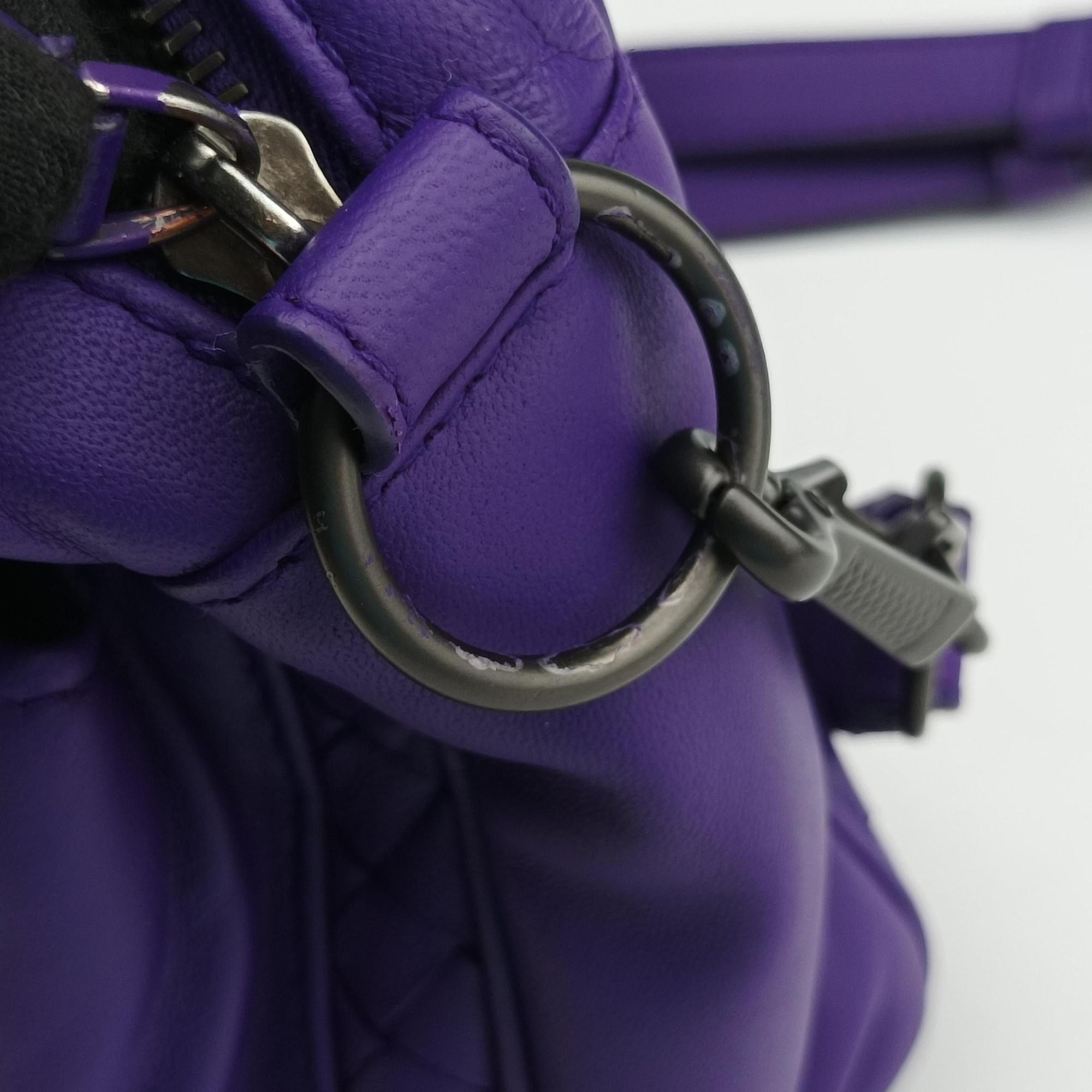 Secondhand Bottega Veneta Intrecciato Purple lambskin  shoulderbag | stylenewstar