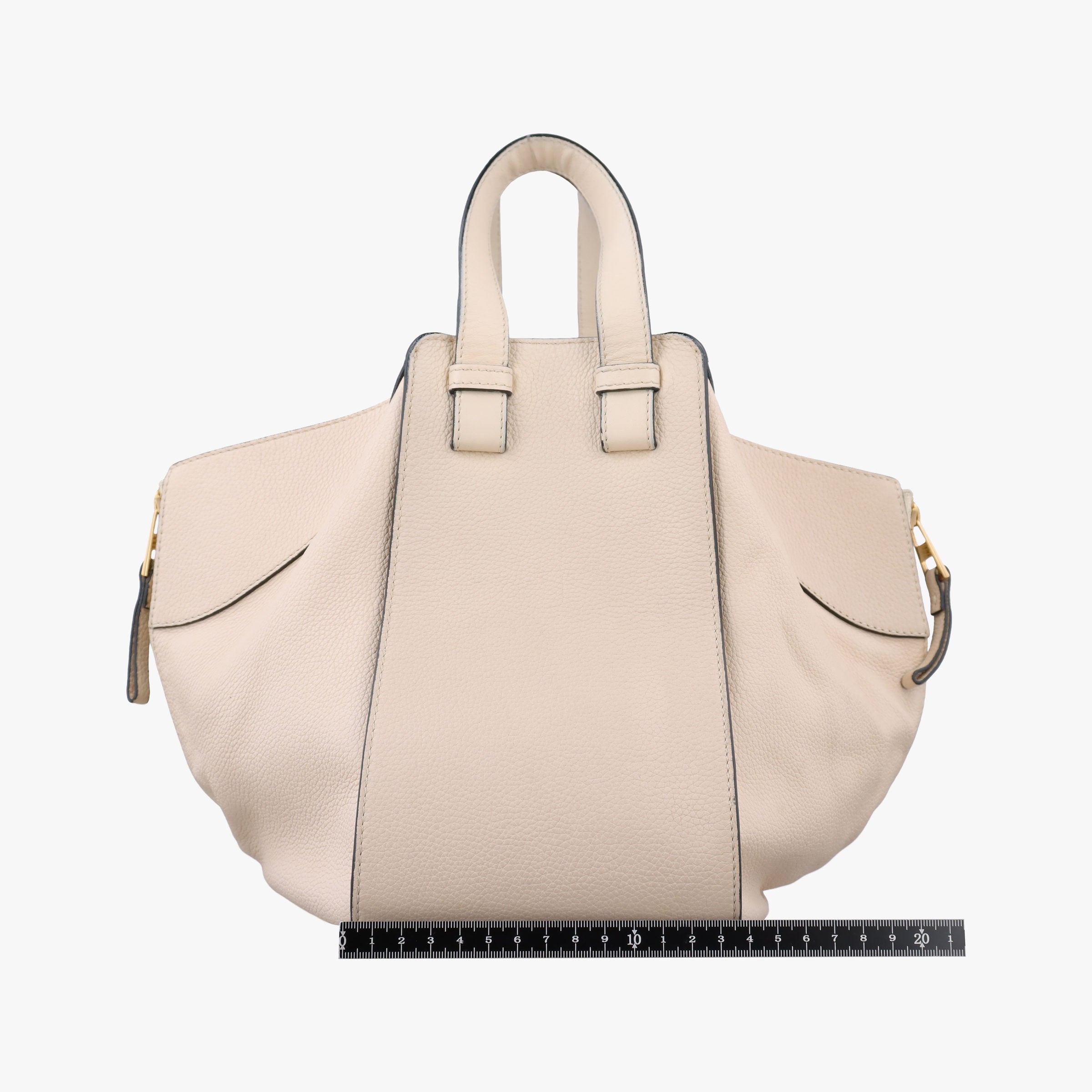 Pre-owned Loewe Hammock Beige Leather  handbag | stylenewstar
