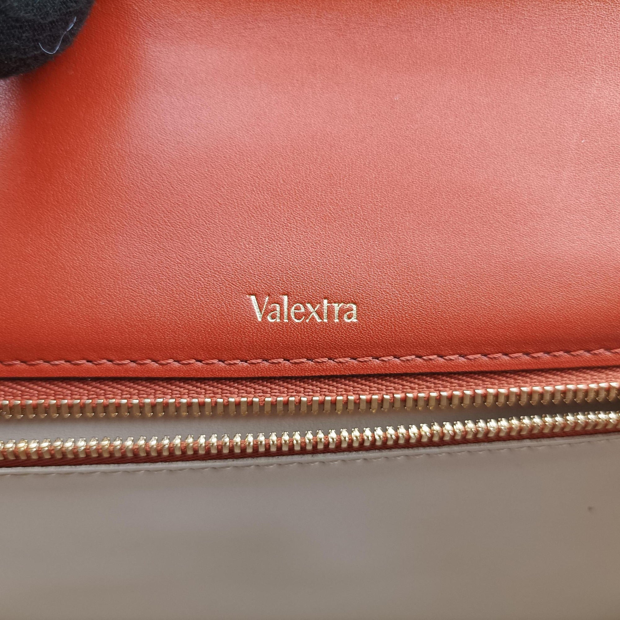 Pre-owned Valextra Iside orange brown Calf Leather  shoulderbag | stylenewstar