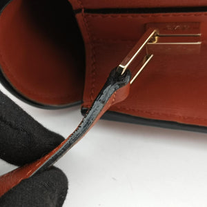Pre-owned Valextra Iside orange brown Calf Leather  shoulderbag | stylenewstar