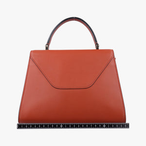 Pre-owned Valextra Iside orange brown Calf Leather  shoulderbag | stylenewstar