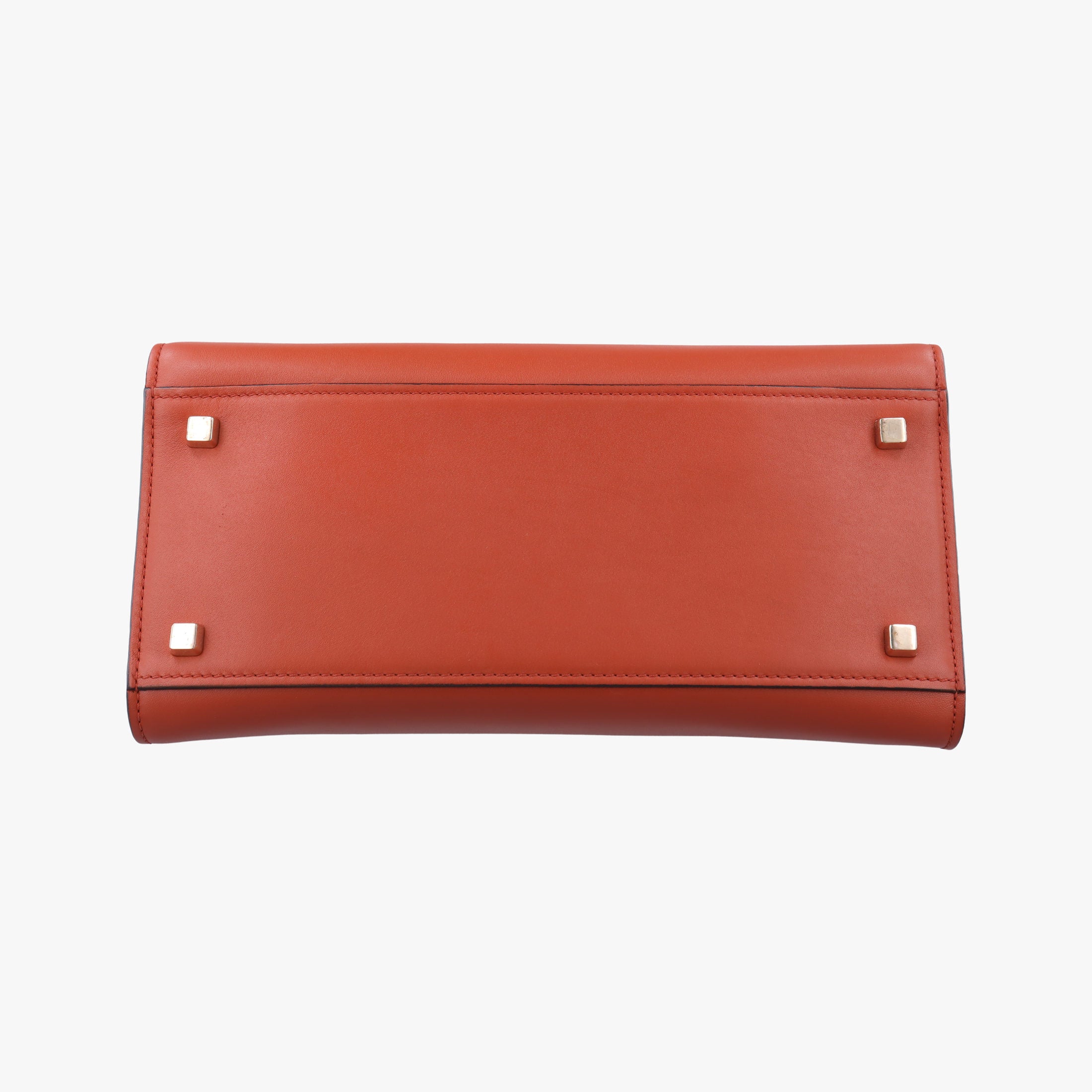 Pre-owned Valextra Iside orange brown Calf Leather  shoulderbag | stylenewstar