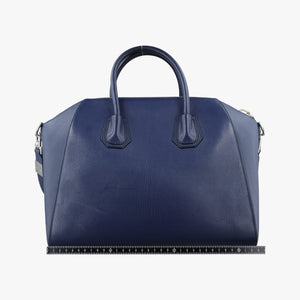 Pre-owned Givenchy Antigona Medium Navy leather  shoulderbag | stylenewstar