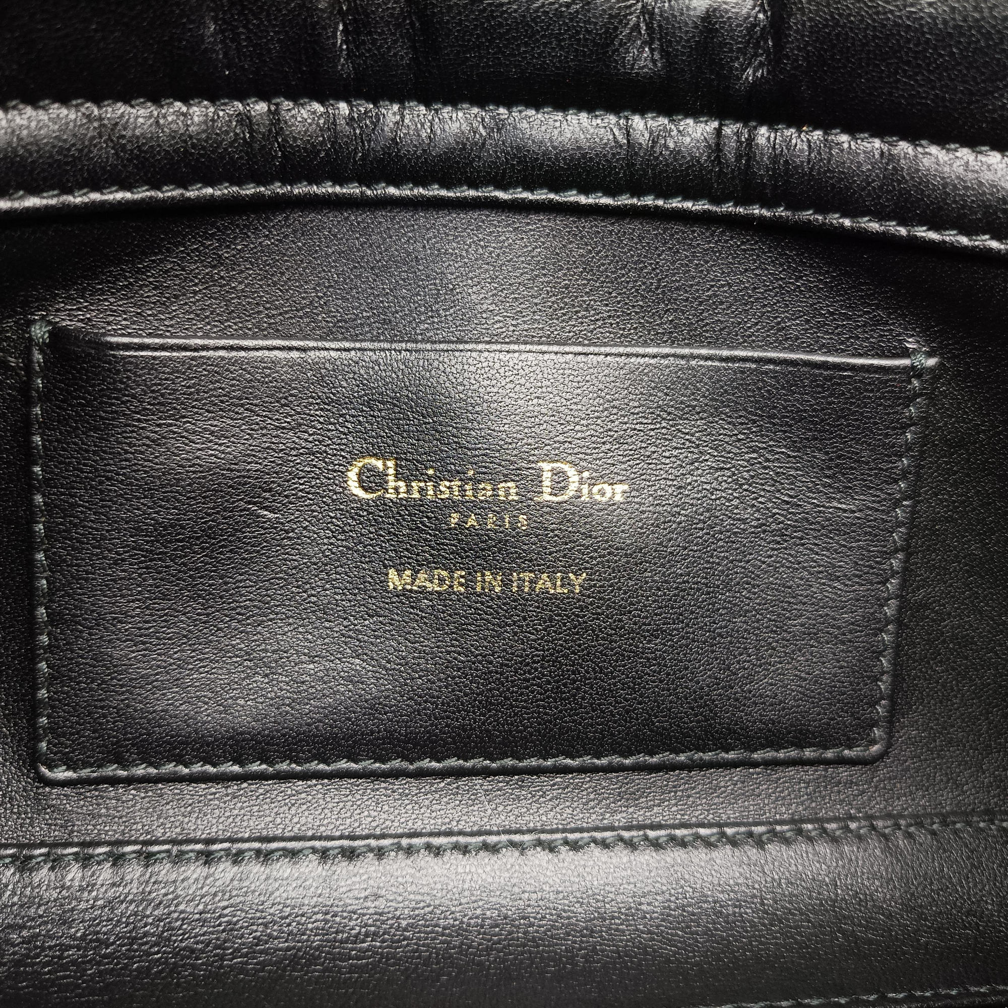 Pre-owned Christian Dior Lady Dior Cannage chain Black lambskin  shoulderbag | stylenewstar