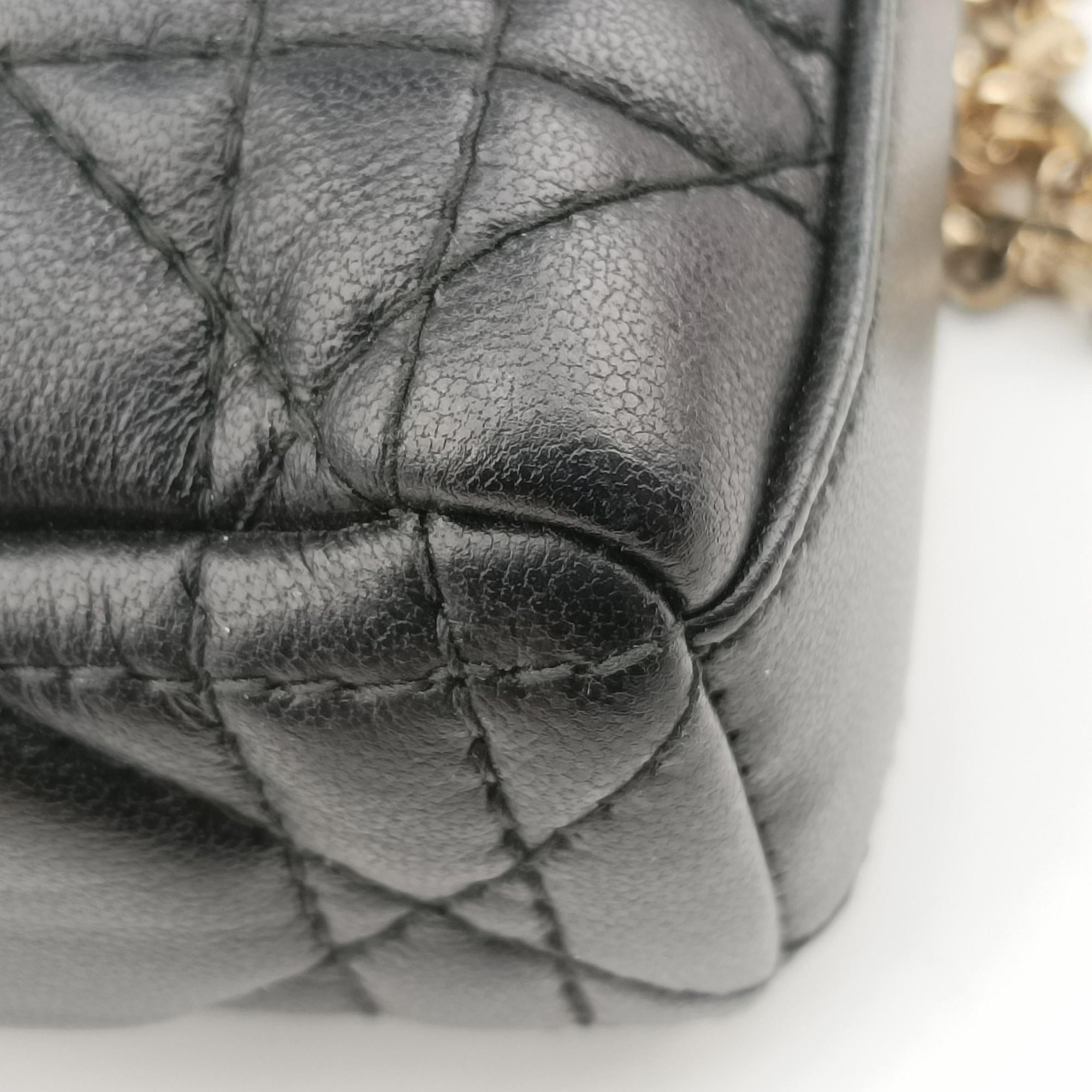 Pre-owned Christian Dior Lady Dior Cannage chain Black lambskin  shoulderbag | stylenewstar