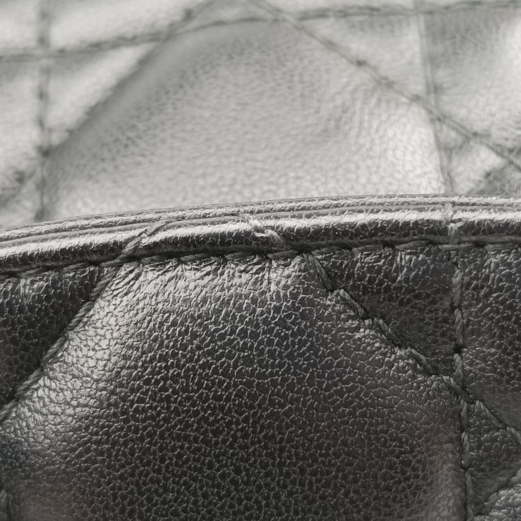 Pre-owned Christian Dior Lady Dior Cannage chain Black lambskin  shoulderbag | stylenewstar