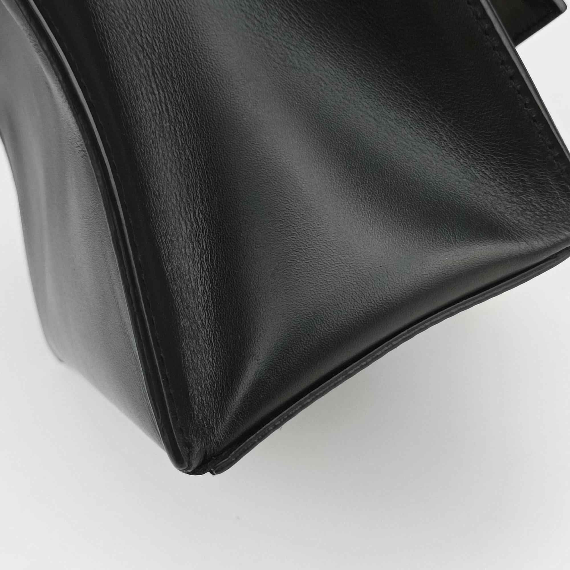 Vintage Balenciaga Padlock All Afternoon Black Leather  shoulderbag | stylenewstar