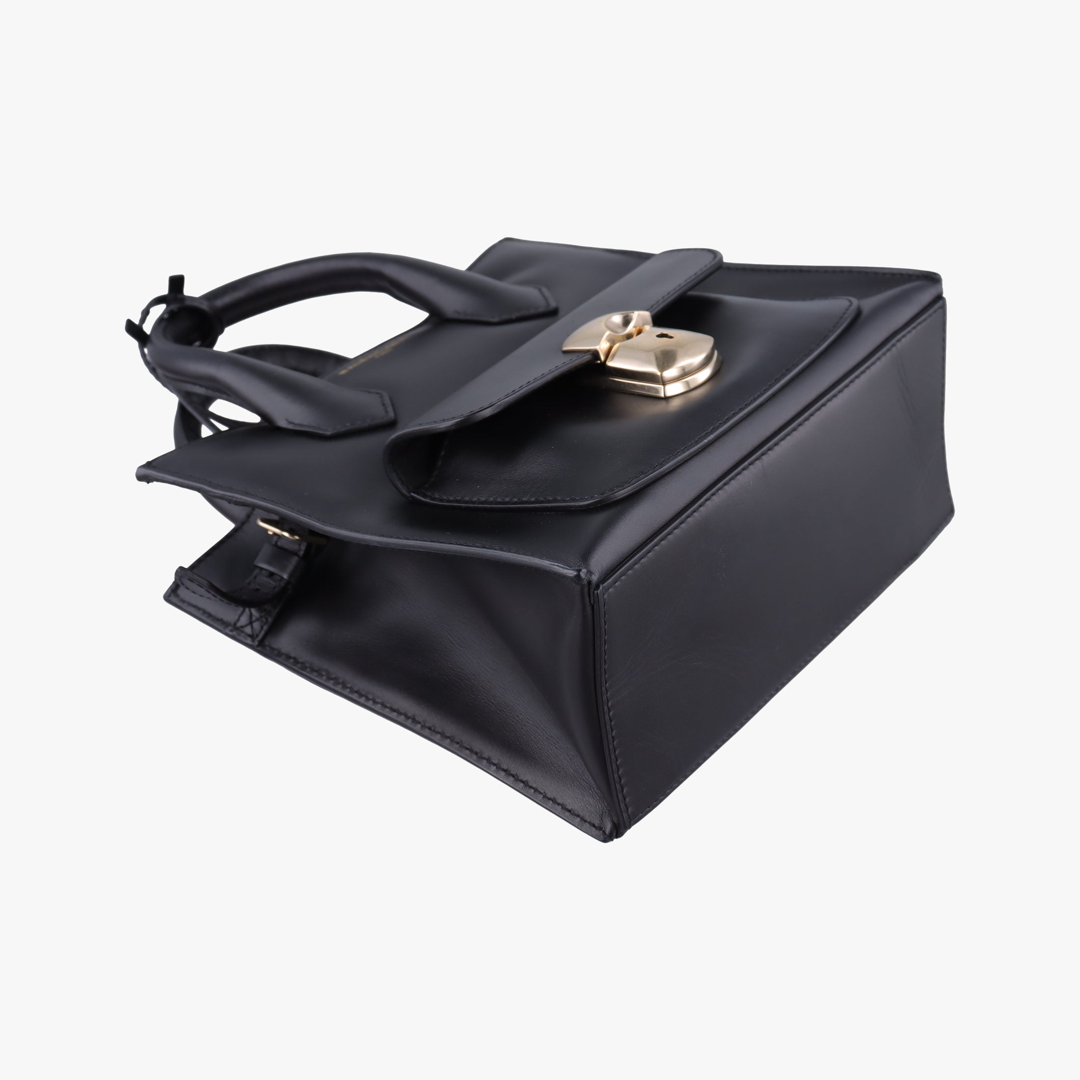 Vintage Balenciaga Padlock All Afternoon Black Leather  shoulderbag | stylenewstar