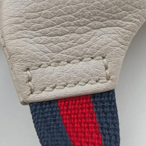 Pre-owned Gucci Gucci Print White Leather 527792 bum bag/waist bag | stylenewstar