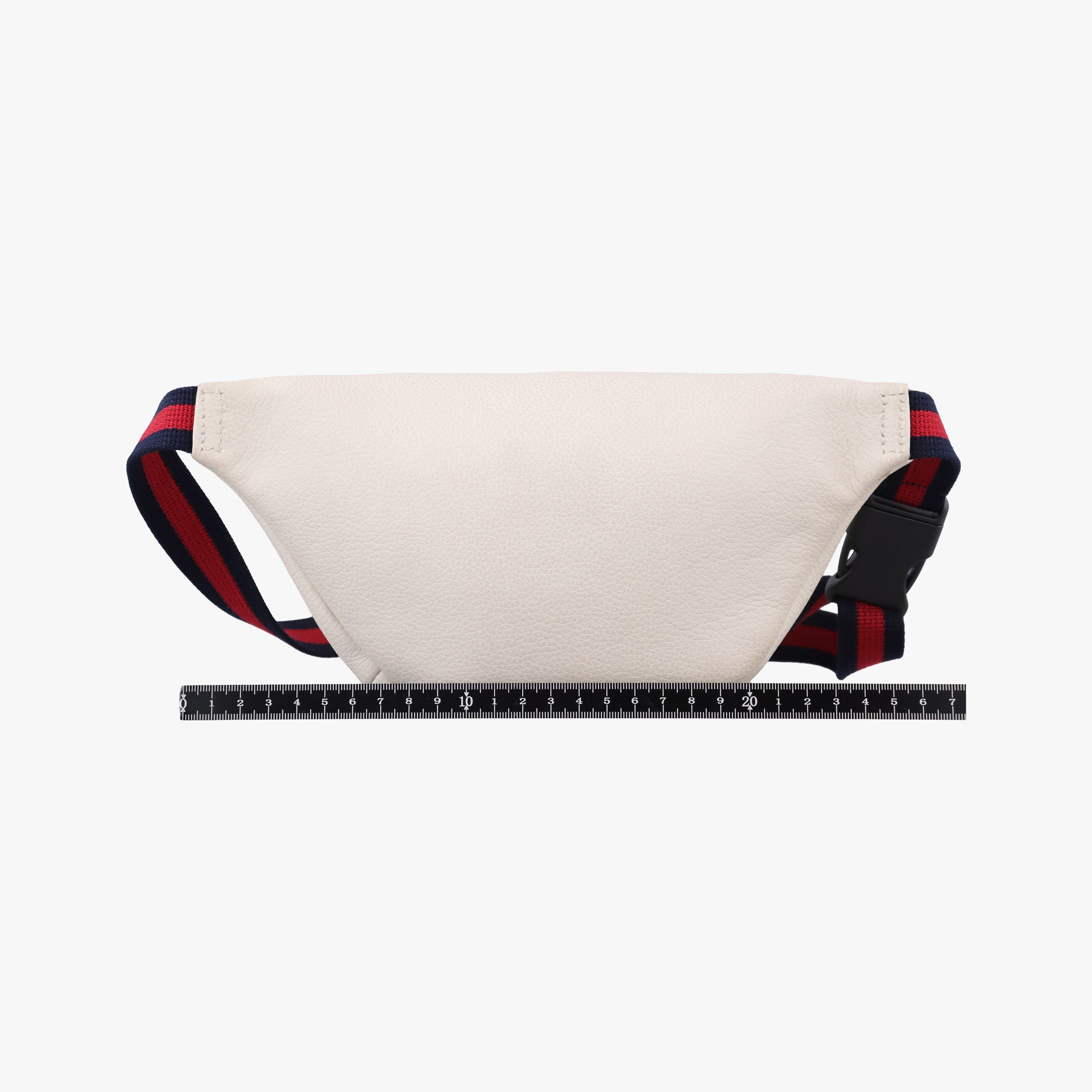 Pre-owned Gucci Gucci Print White Leather 527792 bum bag/waist bag | stylenewstar