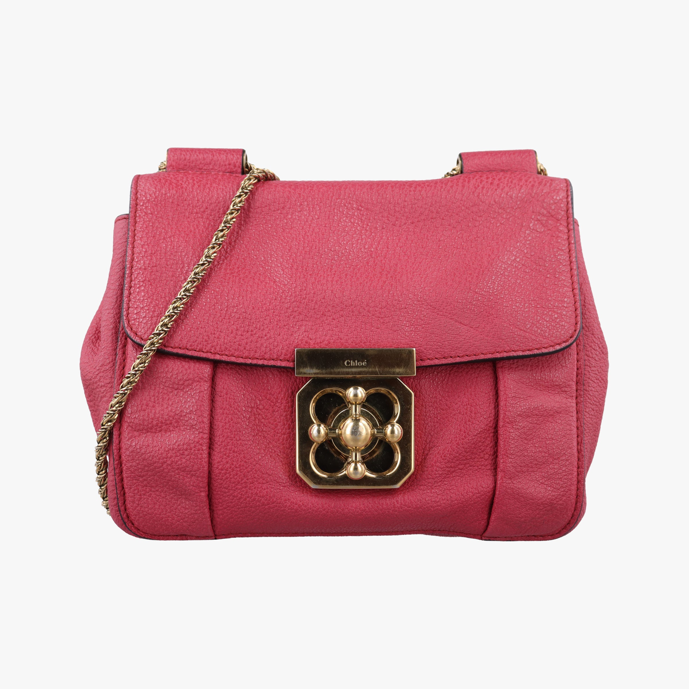 Pre-owned Chloe Elsie Red Leather  shoulderbag | stylenewstar
