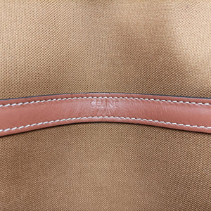 Pre-owned Celine FOLCO Triomphe Brown PVC coated canvas  shoulderbag | stylenewstar