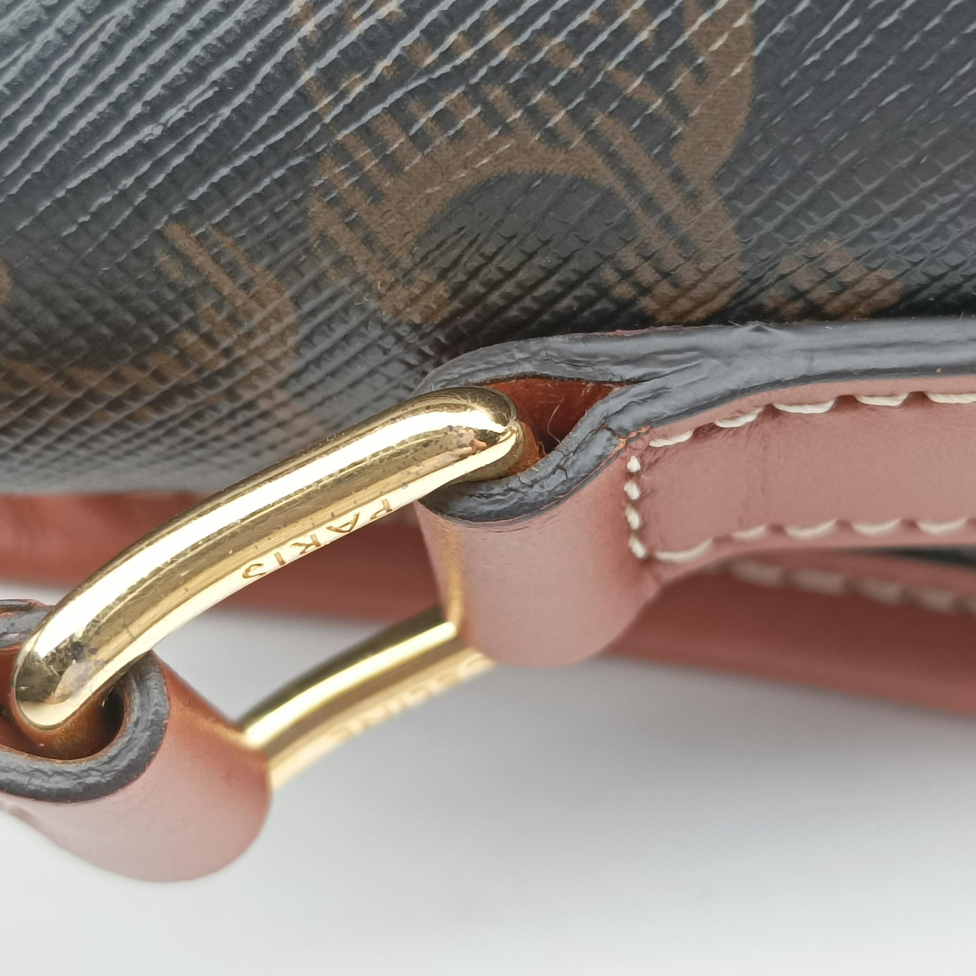 Pre-owned Celine FOLCO Triomphe Brown PVC coated canvas  shoulderbag | stylenewstar