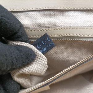 Pre-owned Gucci Snaffle Bit Beige Leather 263955 shoulderbag | stylenewstar
