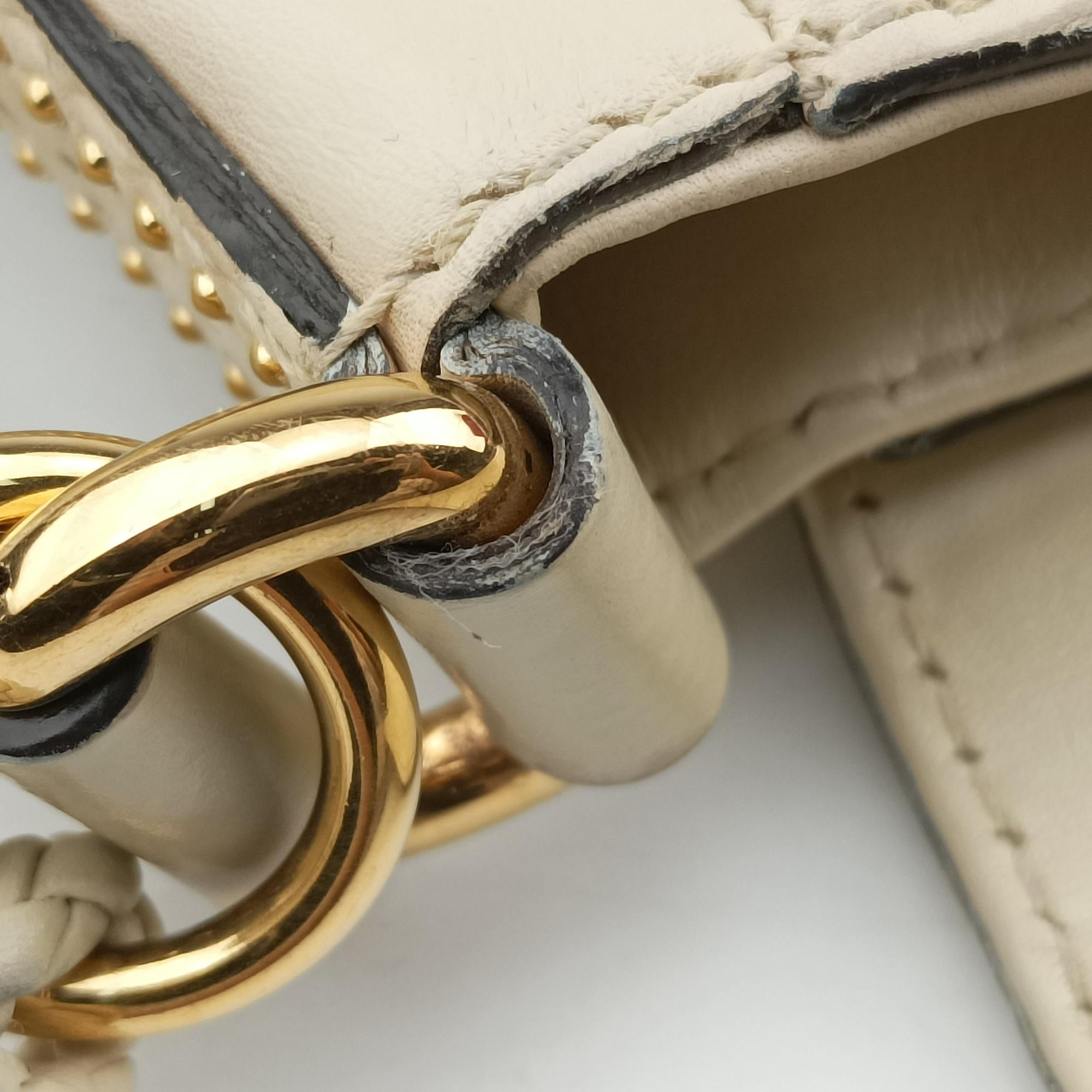 Pre-owned Gucci Snaffle Bit Beige Leather 263955 shoulderbag | stylenewstar