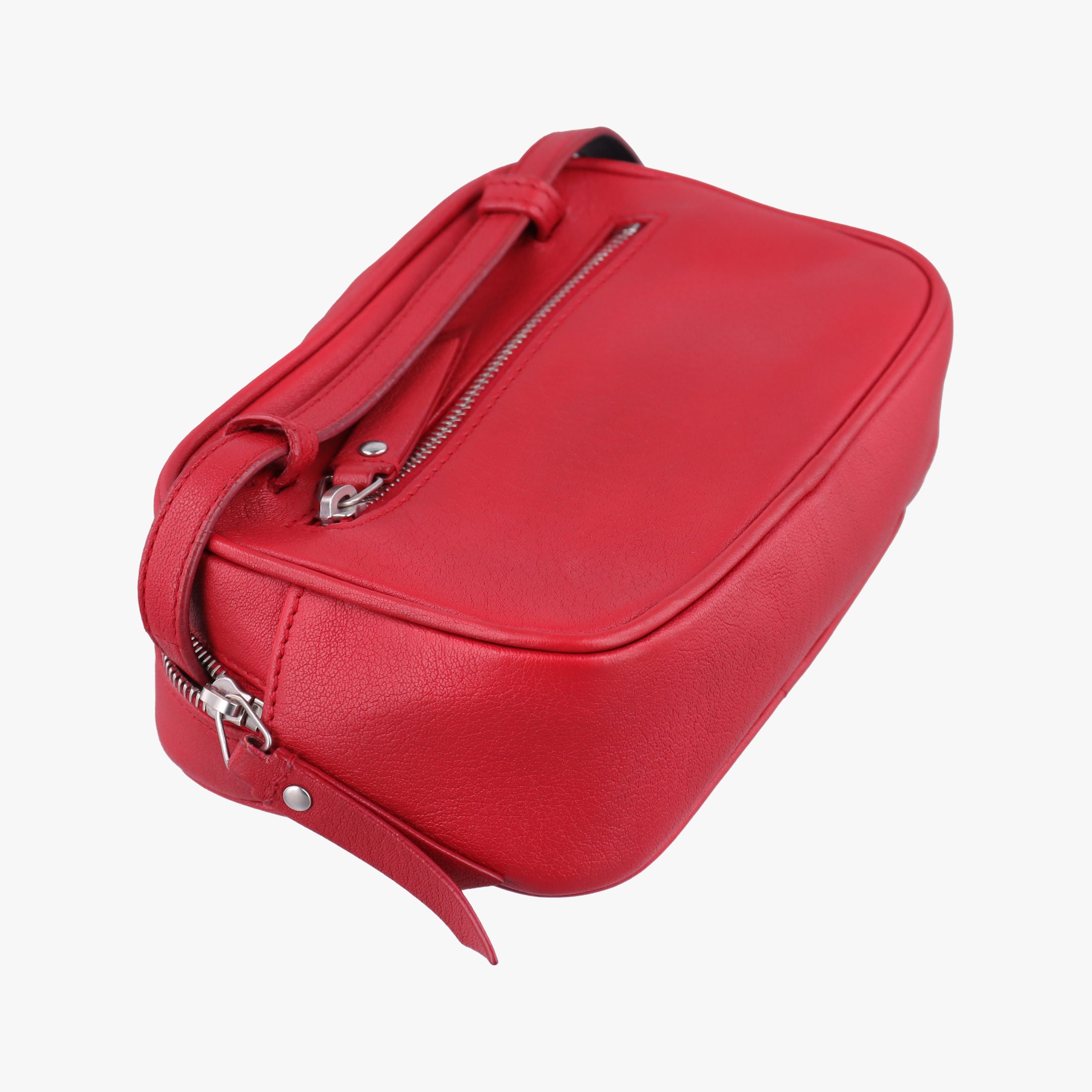 Pre-owned Yves Saint Laurent Lou camera Red Leather 527096 shoulderbag | stylenewstar