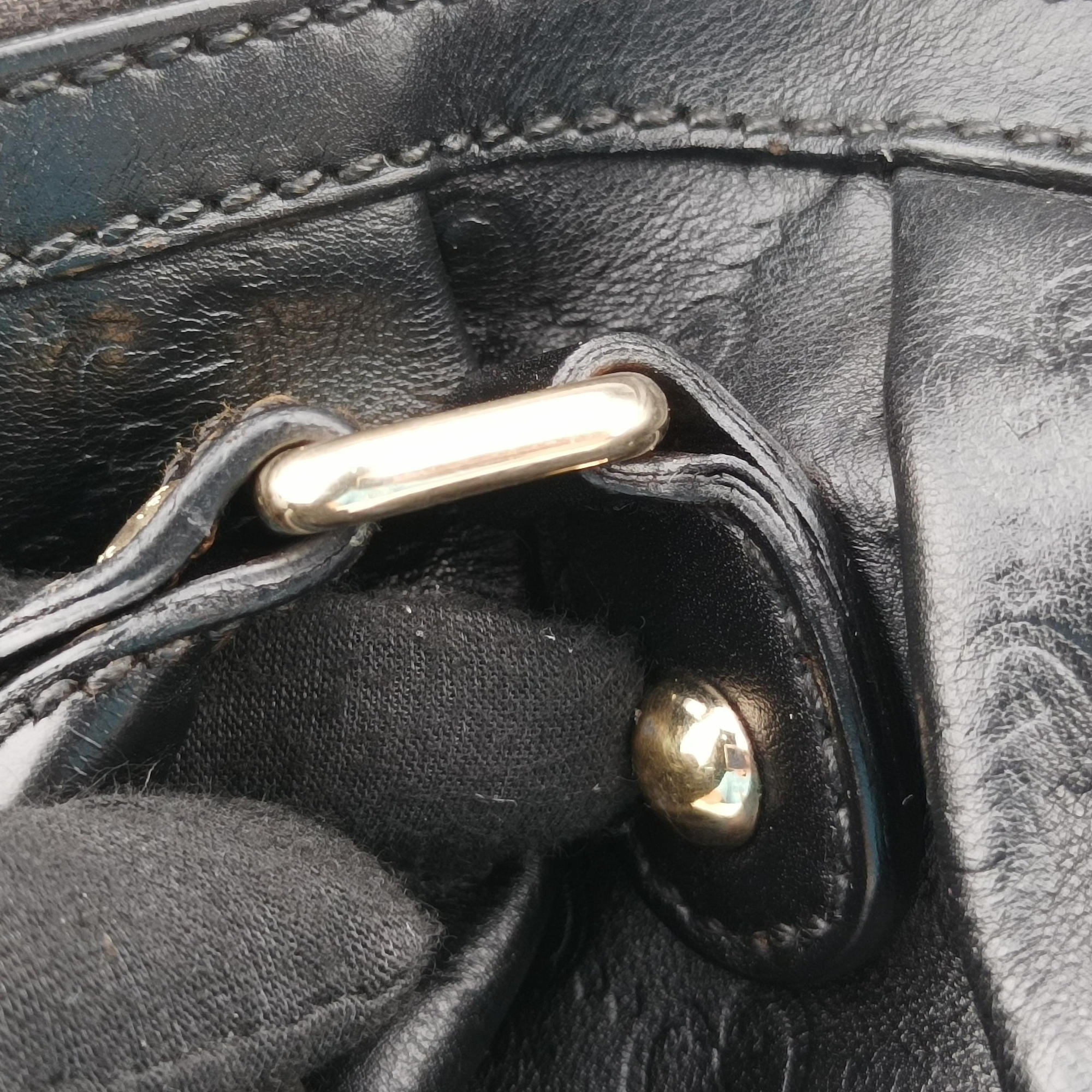Pre-owned Gucci Sukey GUCCISSIMA Black Leather 223974 shoulderbag | stylenewstar