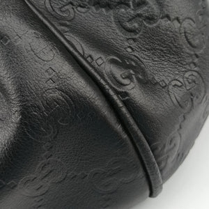 Pre-owned Gucci Sukey GUCCISSIMA Black Leather 223974 shoulderbag | stylenewstar