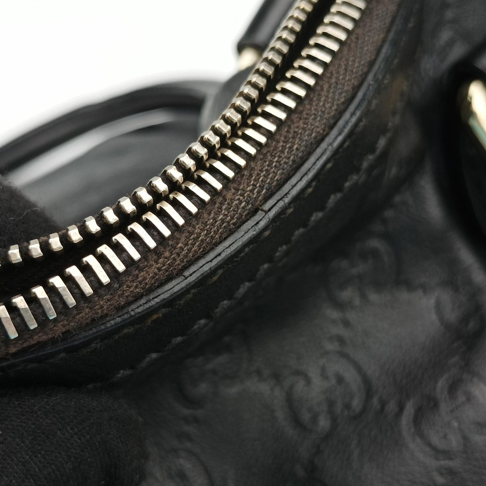 Pre-owned Gucci Sukey GUCCISSIMA Black Leather 223974 shoulderbag | stylenewstar