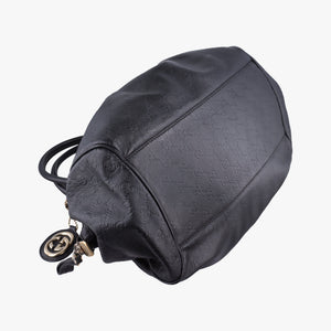 Pre-owned Gucci Sukey GUCCISSIMA Black Leather 223974 shoulderbag | stylenewstar