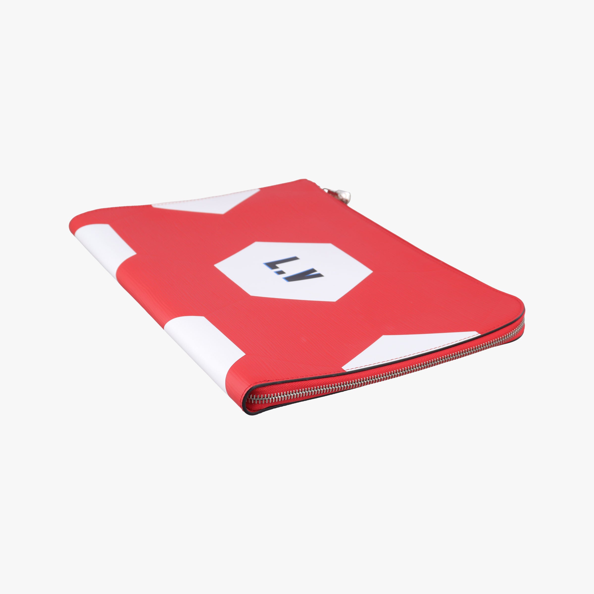 Pre-owned Louis Vuitton Pochette Jules Pouch GM 2018FIFA world cup Red×white Epi M63232 clutchbag | stylenewstar