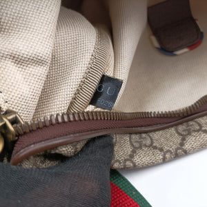 Pre-owned Gucci GG Supreme Courrier Brown×multicolor PVC coated canvas 529711 bum bag/waist bag | stylenewstar