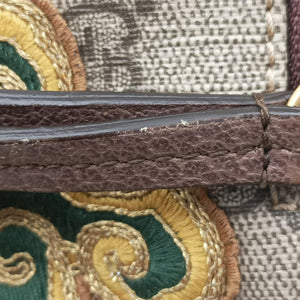 Pre-owned Gucci GG Supreme Courrier Brown×multicolor PVC coated canvas 529711 bum bag/waist bag | stylenewstar