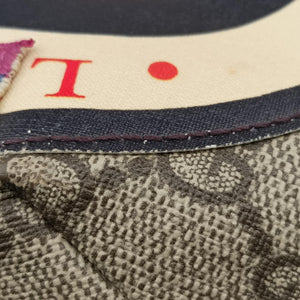 Pre-owned Gucci GG Supreme Courrier Brown×multicolor PVC coated canvas 529711 bum bag/waist bag | stylenewstar