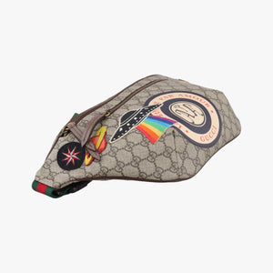 Pre-owned Gucci GG Supreme Courrier Brown×multicolor PVC coated canvas 529711 bum bag/waist bag | stylenewstar