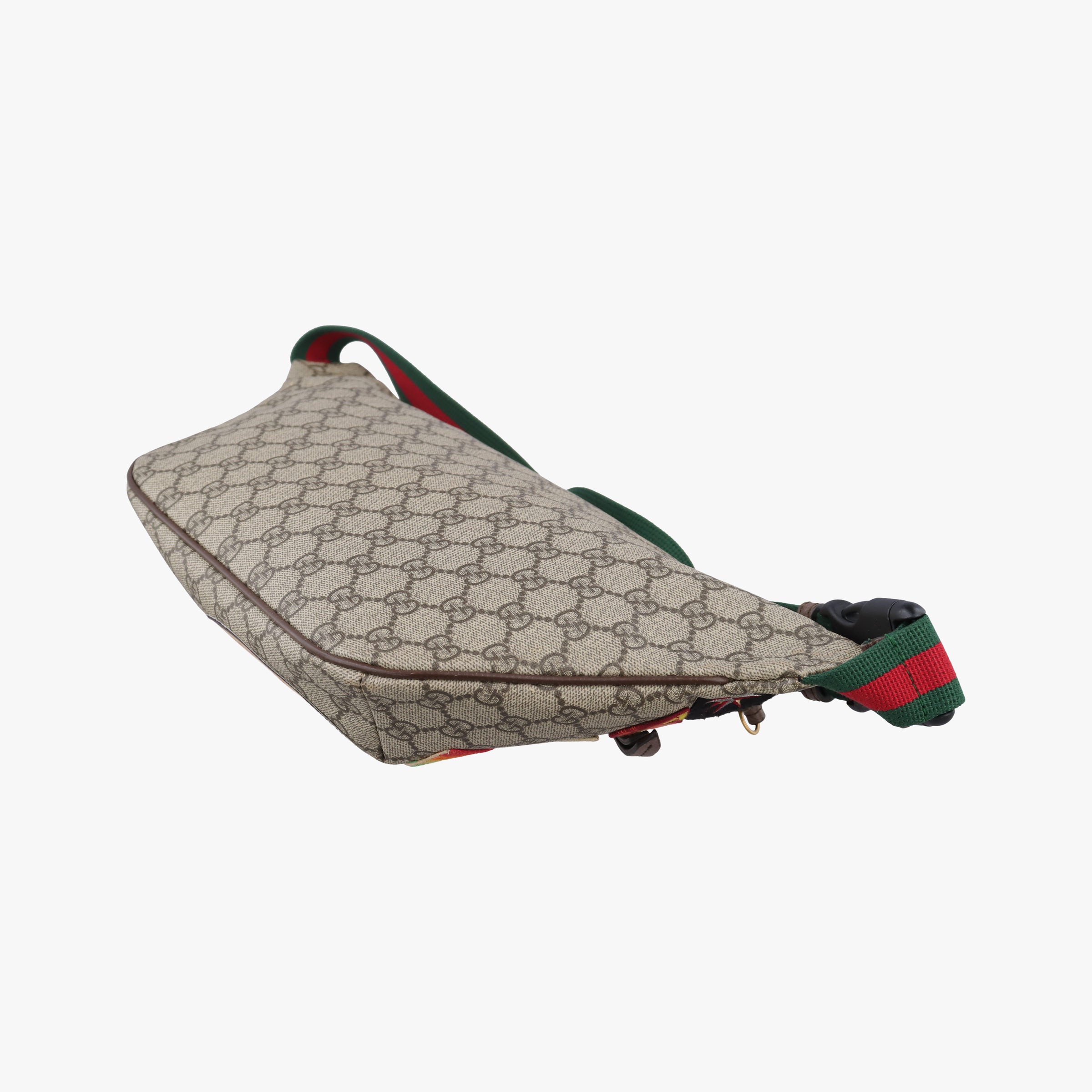 Pre-owned Gucci GG Supreme Courrier Brown×multicolor PVC coated canvas 529711 bum bag/waist bag | stylenewstar