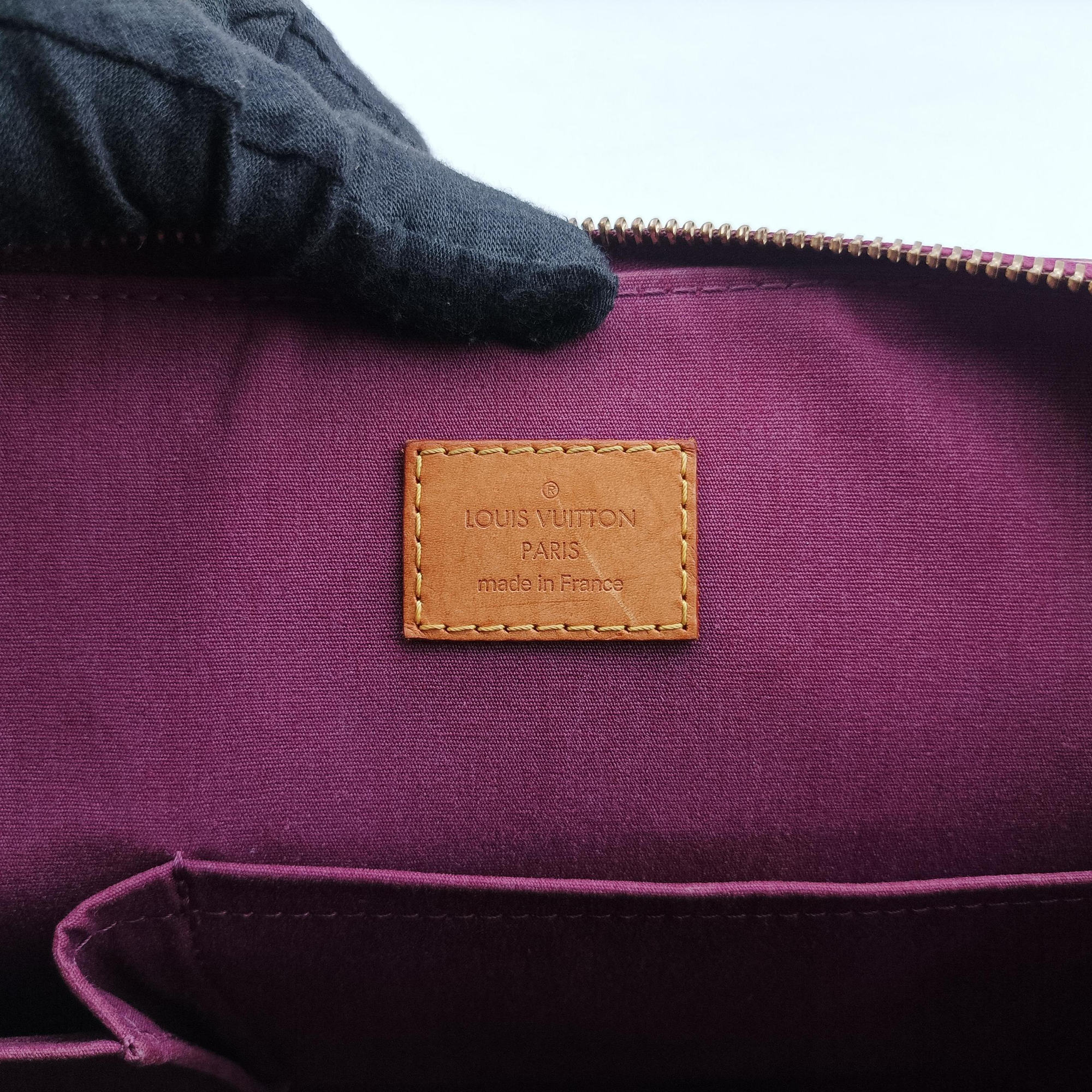 Pre-owned Louis Vuitton Bellevue GM Violet Vernis M93588 handbag | stylenewstar