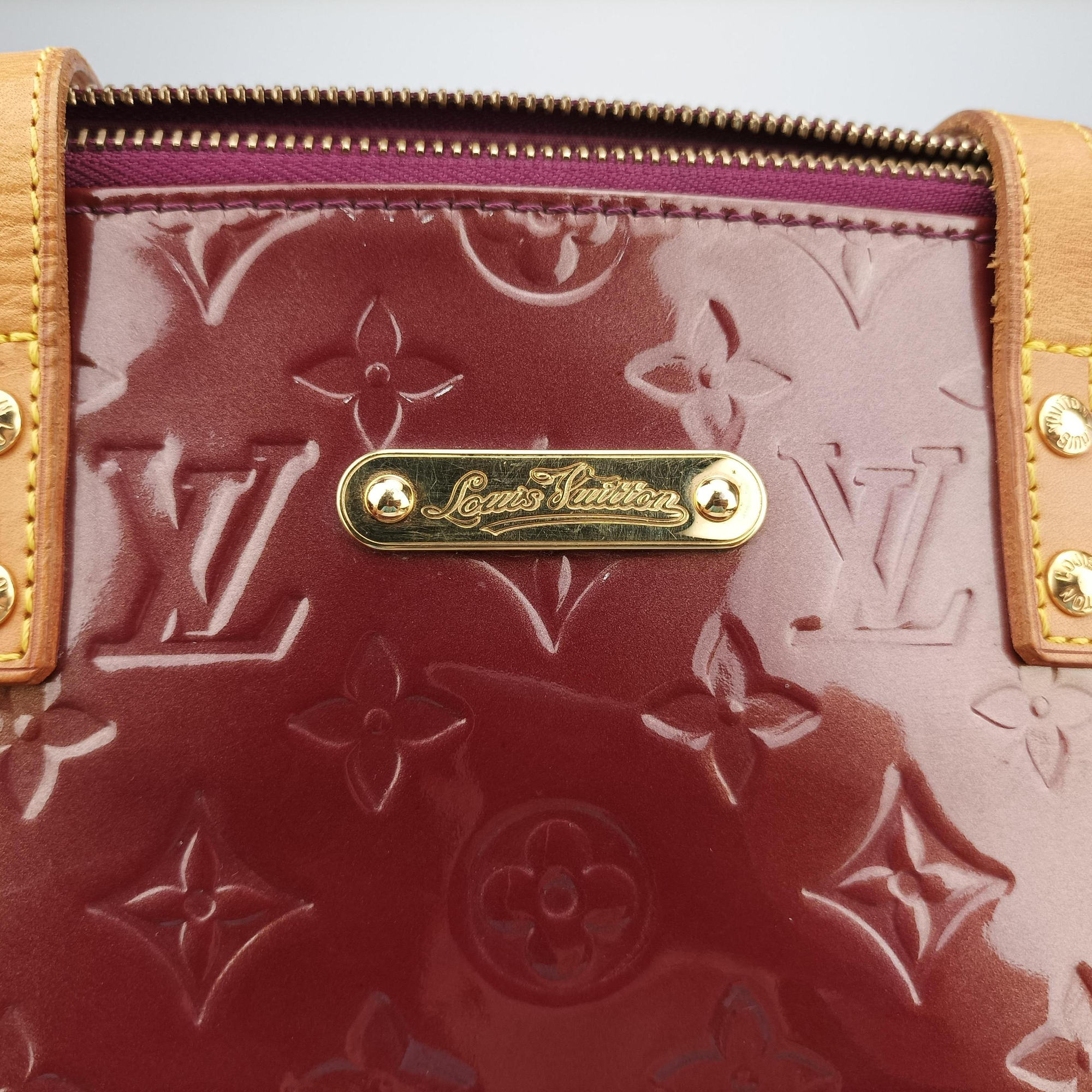 Pre-owned Louis Vuitton Bellevue GM Violet Vernis M93588 handbag | stylenewstar