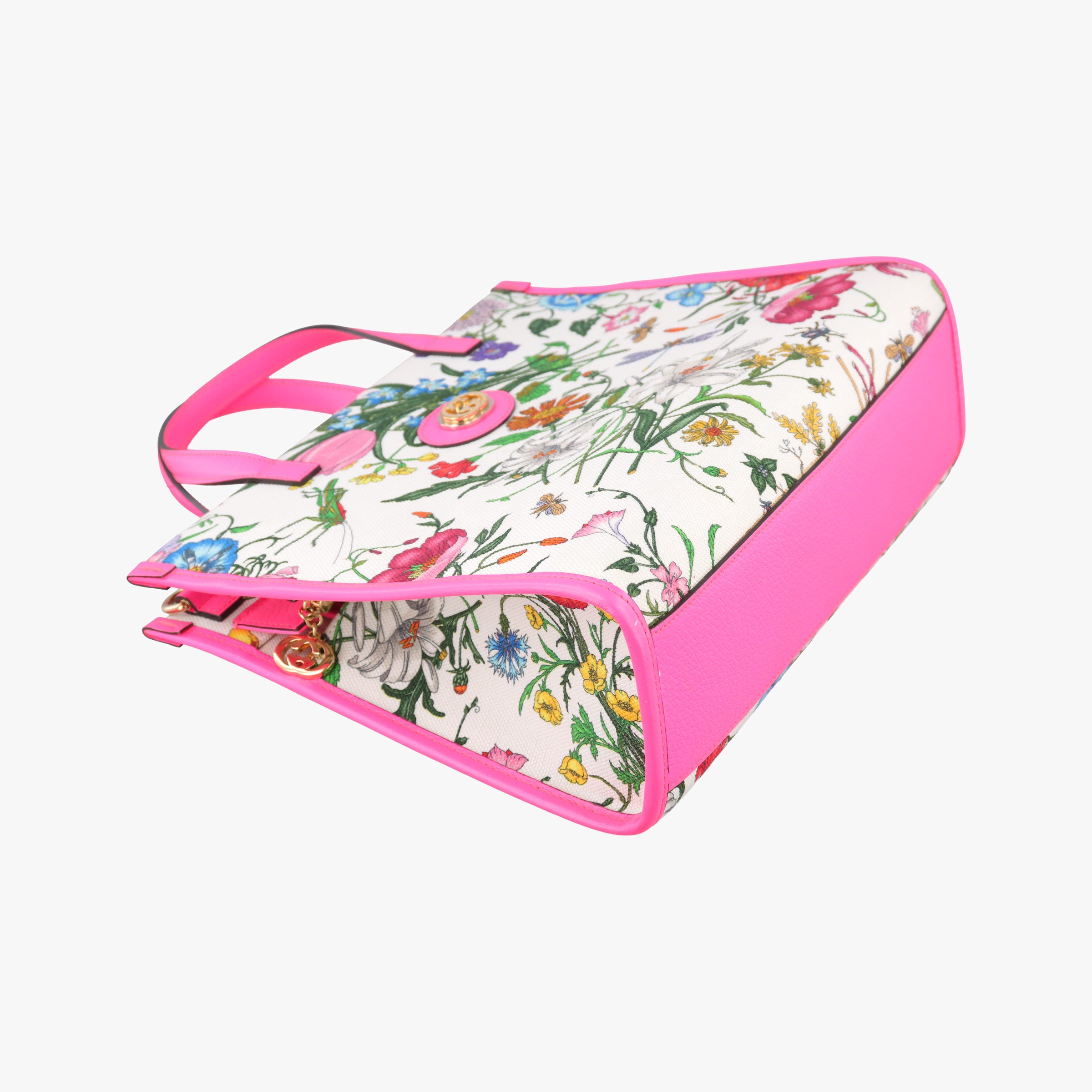 Pre-owned Gucci Flora Multicolour Canvas×Leather 550141 shoulderbag | stylenewstar